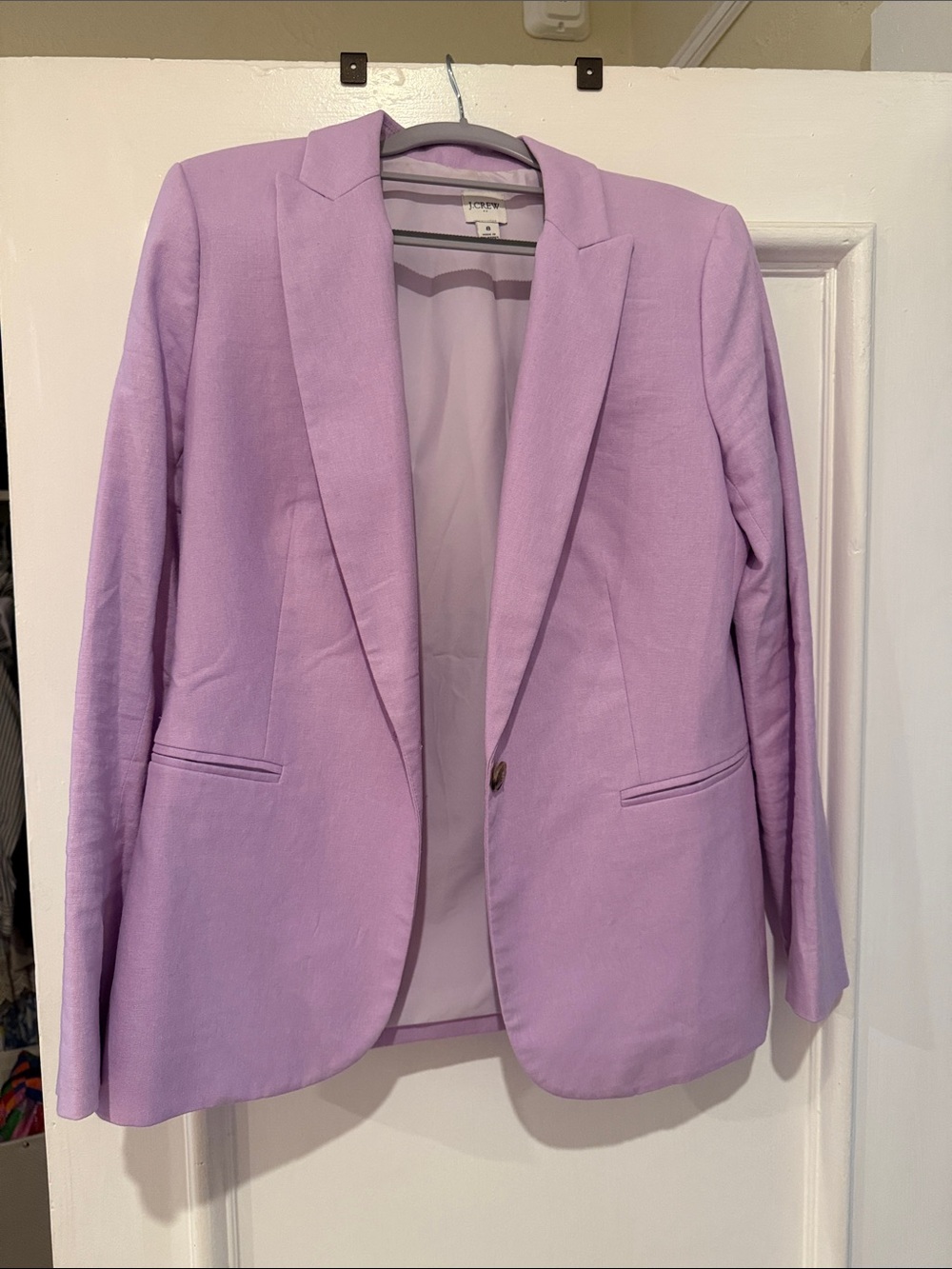 J. Crew Lavender Single-Button Blazer